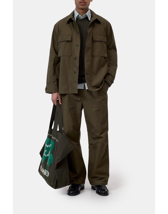 클로즈드 클로즈드 밀리터리 코튼 셔츠 자켓 C84600-52C-20-609 DARK OLIVE GREEN 카키 착용컷