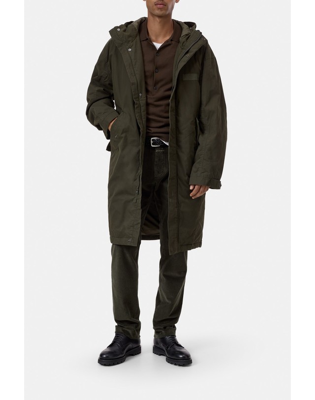 클로즈드 클로즈드 자수 후드 코튼 롱 파카 C87255-62G-EM-609 DARK OLIVE GREEN 그린 착용컷