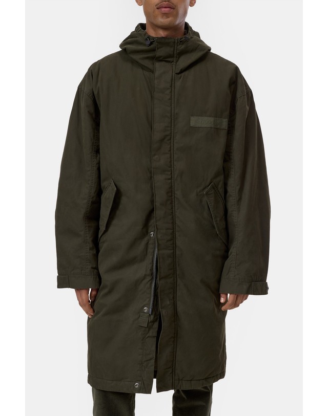 클로즈드 클로즈드 자수 후드 코튼 롱 파카 C87255-62G-EM-609 DARK OLIVE GREEN 그린 착용컷