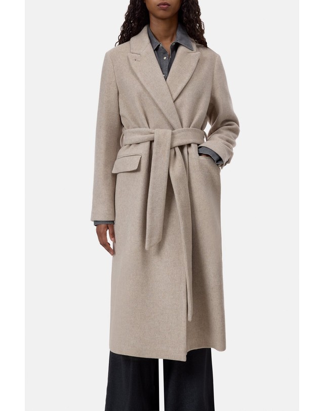 클로즈드 클로즈드 더블페이스 벨트 롱 울 코트 C97387-66A-22-273 WHEAT BEIGE 베이지 착용컷