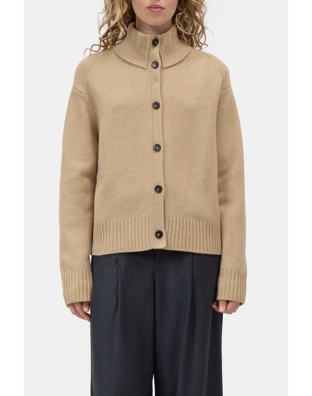클로즈드 클로즈드 릴렉스핏 스탠드칼라 울 가디건 C96414-920-22-273 WHEAT BEIGE 베이지 착용컷