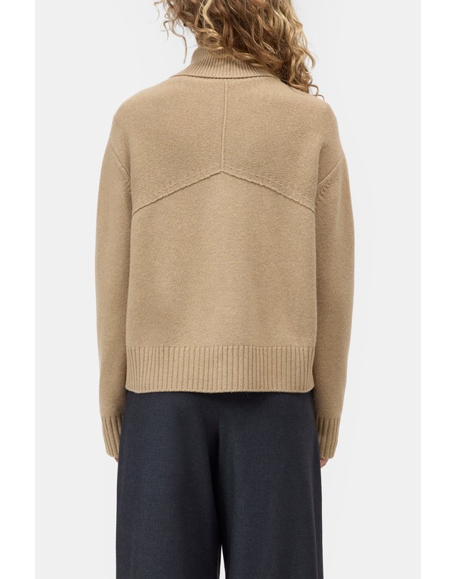 클로즈드 클로즈드 릴렉스핏 스탠드칼라 울 가디건 C96414-920-22-273 WHEAT BEIGE 베이지 착용컷
