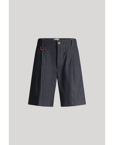주프 핀스트라이프 버뮤다 반바지 30102894-10100821-401 NAVY