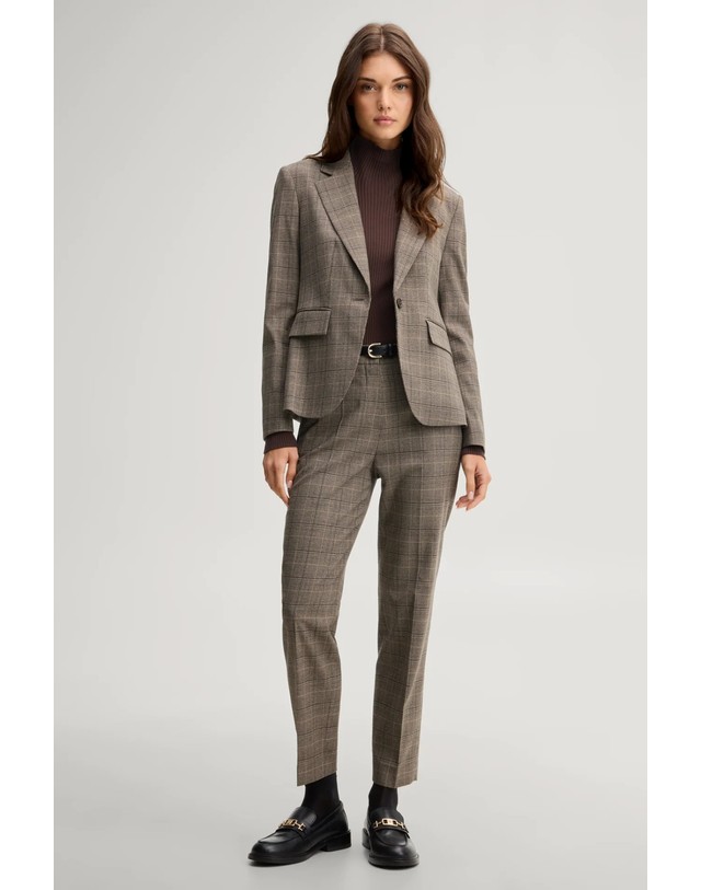 조프 주프 주프 체크 싱글 블레이저 자켓 30106726-10102266-245 BEIGE-SCHWARZ KARIERT 브라운 착용컷