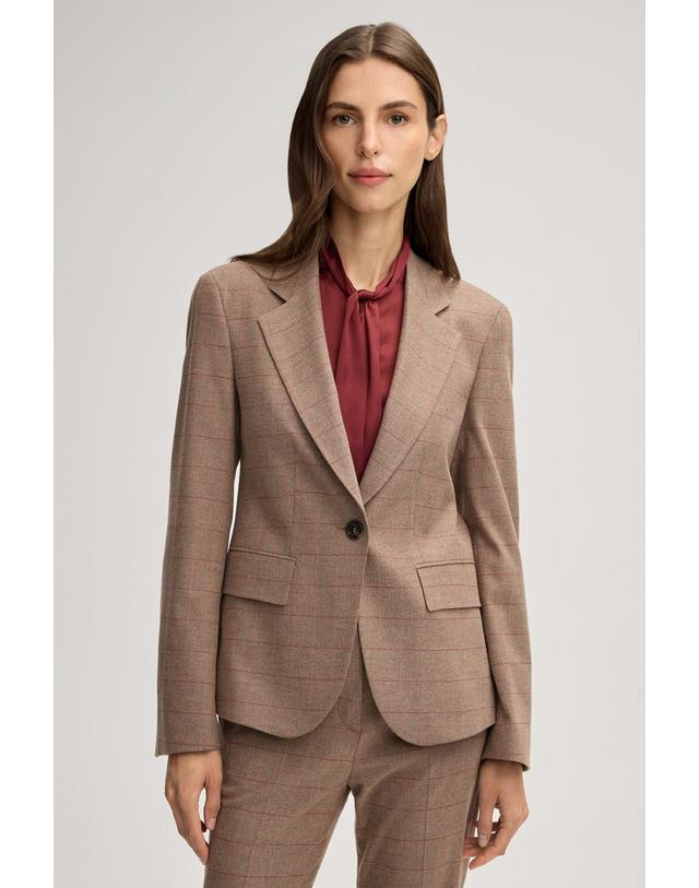 조프 주프 주프 레귤러핏 체크 블레이저 자켓 30047936-10020167-995 BEIGE 카멜 착용컷