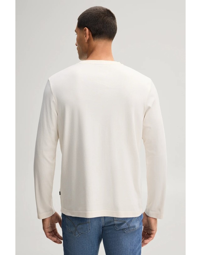 조프 주프 주프 미니멀 라운드넥 긴팔 티셔츠 30047431-10019307-107 OFFWHITE 아이보리 착용컷