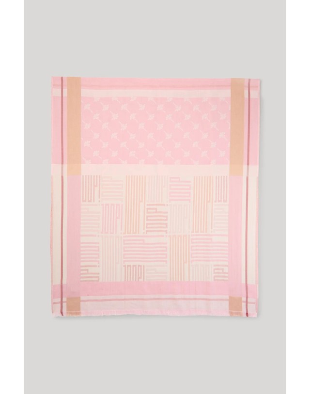 조프 주프 주프 콘플라워 코튼 모달 스카프 30100558-10018785-694 BEIGE/ROSE 핑크 착용컷
