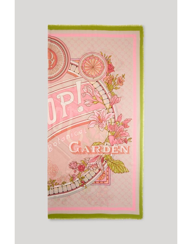 조프 주프 주프 콘플라워 프레이드 스카프 30103553-10018933-692 BEIGE/ROSE 멀티컬러 착용컷