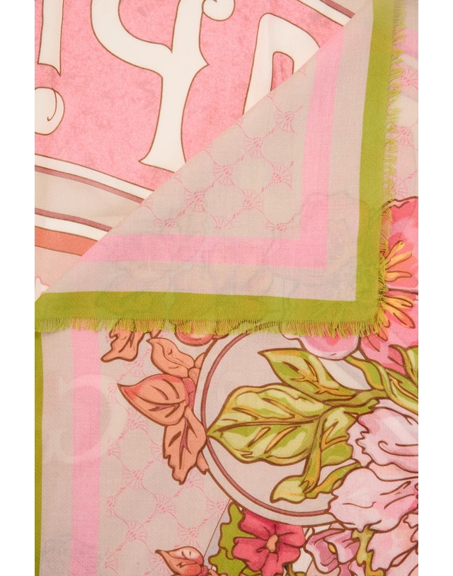 조프 주프 주프 콘플라워 프레이드 스카프 30103553-10018933-692 BEIGE/ROSE 멀티컬러 착용컷