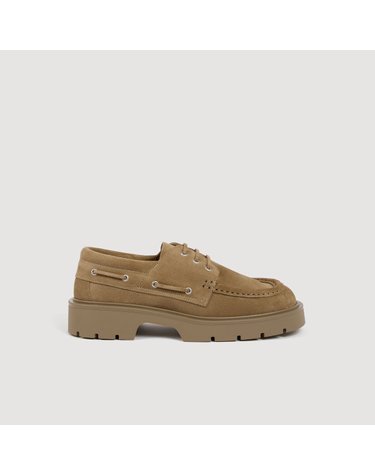 산드로 스플릿 레더 청키솔 보트 슈즈 SHACH01359_14 SAND