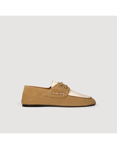 산드로 스웨이드 레더 보트 슈즈 SFACH01409_16 BEIGE