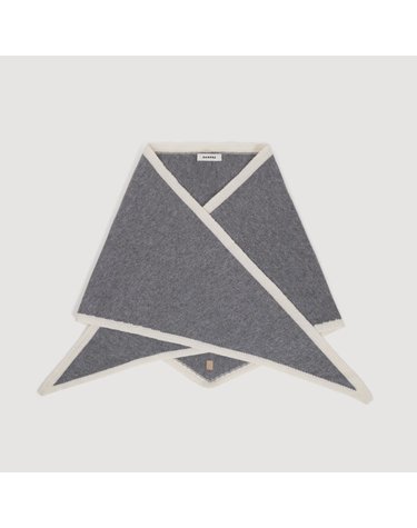 산드로 투톤 울 삼각 스카프 SFABO01248_B329 GRIS / ECRU