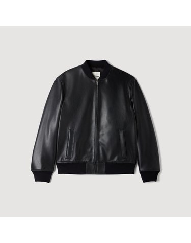 산드로 램스킨 레더 블루종 재킷 SHPBL01372_20 SCHWARZ