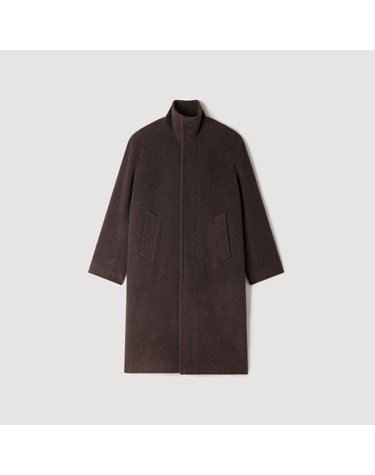 산드로 울 캐시미어 롱 싱글 코트 SHPMA00453_G256 TAUPE CHINE