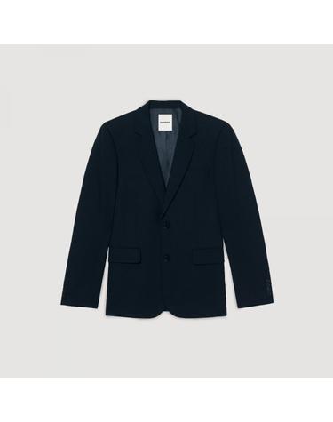 산드로 울 클래식 테일러드 자켓 SHPVE00560_44 MARINE
