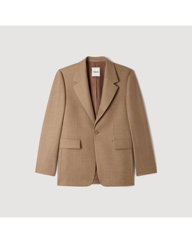 산드로 울 싱글 버튼 테일러드 재킷 SHPVE01391_16 BEIGE