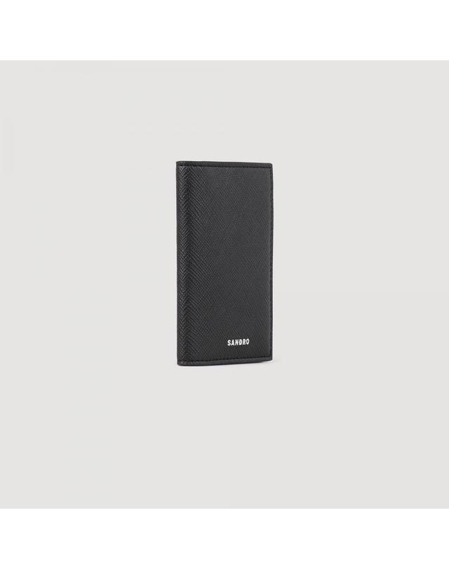 산드로 산드로 사피아노 플랩 반지갑 SHAPM00258_20 SCHWARZ 블랙 착용컷
