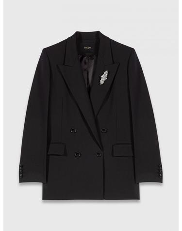 마쥬 더블브레스트 테일러드 재킷 MFPVE00725_2517 SCHWARZ