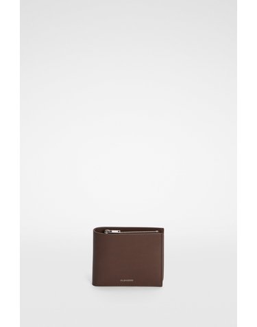 질샌더 지퍼 포켓 레더 반지갑 J25UI0002P5995210 CACAO