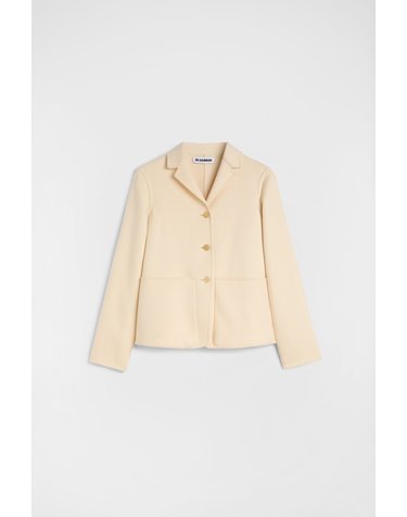 질샌더 더블 캐시미어 크롭 재킷 J02BN0276J35001109 CORNSILK