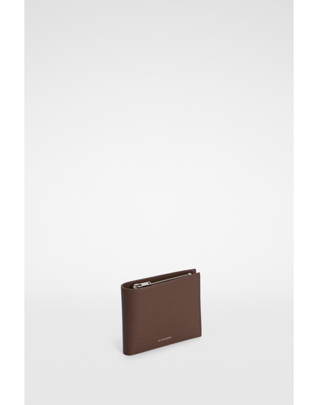 질샌더 질샌더 지퍼 포켓 레더 반지갑 J25UI0002P5995210 CACAO 초콜릿 착용컷