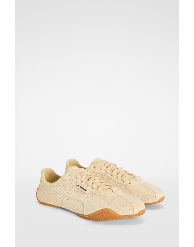 질샌더 질샌더 K스트리트 스웨이드 스니커즈 J34WS0003P8572200 BEIGE CANVAS 베이지 착용컷