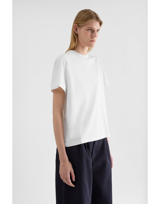 질샌더 질샌더 루즈핏 코튼 반팔 티셔츠 3장 J02GC0161J45048100 WEISS 화이트 착용컷