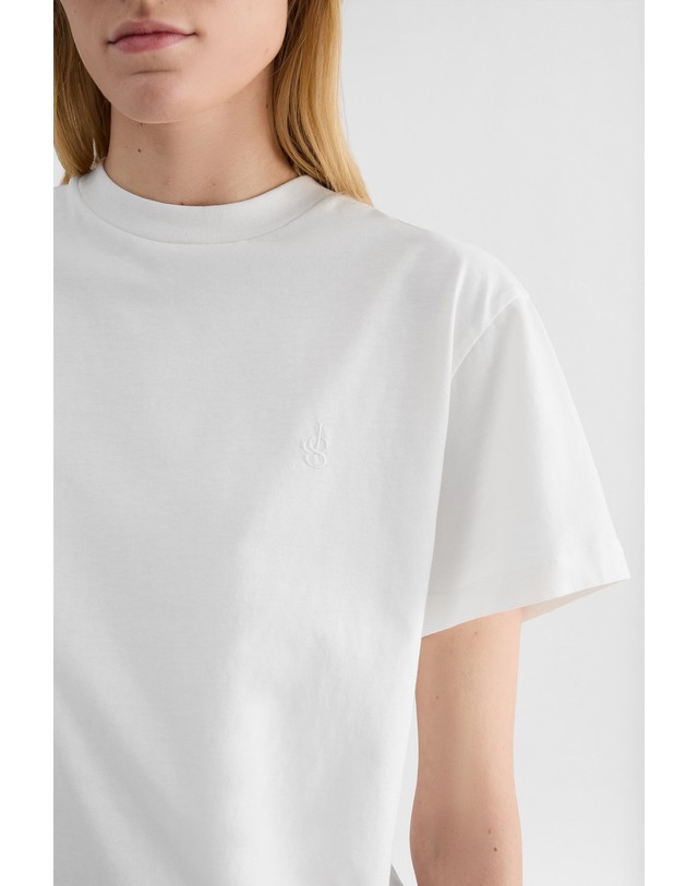 질샌더 질샌더 루즈핏 코튼 반팔 티셔츠 3장 J02GC0161J45048100 WEISS 화이트 착용컷