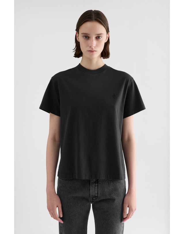 질샌더 질샌더 라운드넥 반팔 티셔츠 3팩 J02GC0161JTN254000 SCHWARZ/WEISS/BLAU 멀티컬러 착용컷