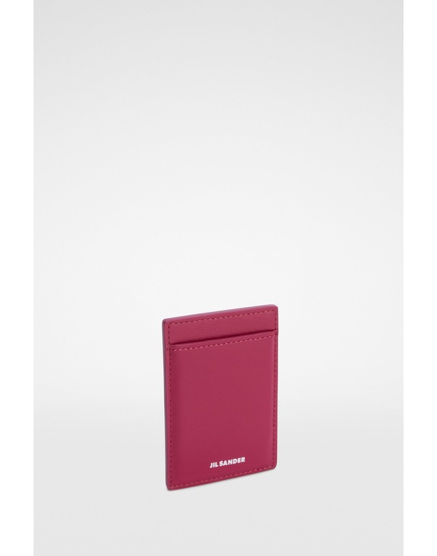 질샌더 질샌더 가죽 마그네틱 카드지갑 J10VL0036P6986515 FUCHSIA 핑크 착용컷