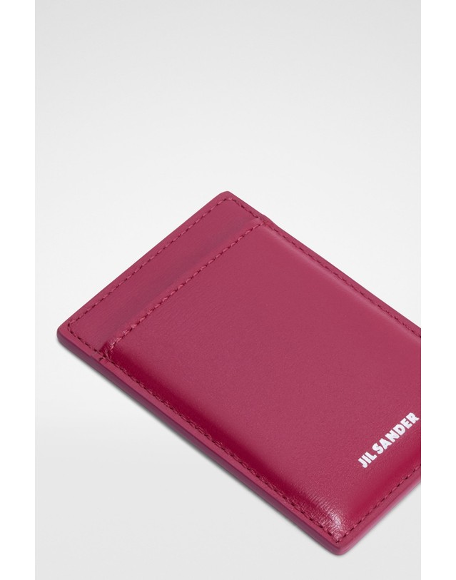 질샌더 질샌더 가죽 마그네틱 카드지갑 J10VL0036P6986515 FUCHSIA 핑크 착용컷
