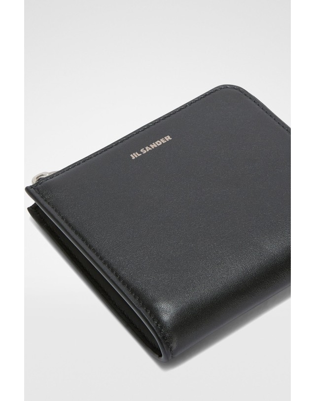 질샌더 질샌더 지퍼 레더 미니 카드지갑 J25UI0004P5995001 SCHWARZ 블랙 착용컷