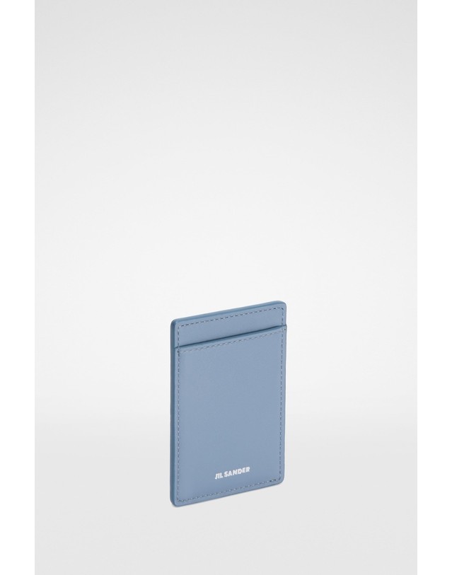 질샌더 질샌더 마그네틱 가죽 카드지갑 J28VL0002P5672452 PACIFIC GLACIER 블루 착용컷