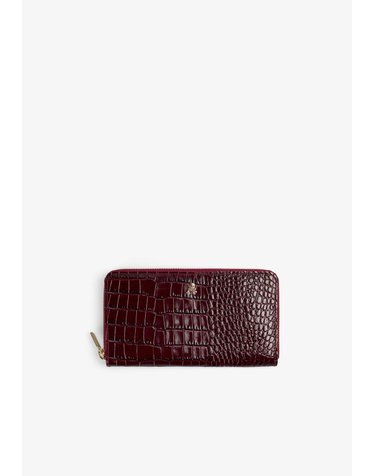 스캘퍼스 크로코 패턴 집업 장지갑 70917-sccroco-wallet-aw2627-burgundy BURGUNDY