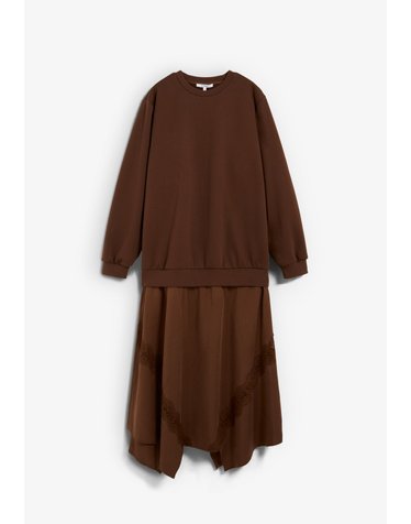 스캘퍼스 맨투맨 콤비 미디 원피스 72381-scsweatshirt-dress-aw2627-brown BROWN