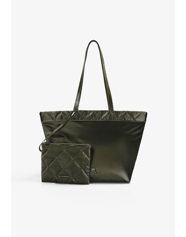 스캘퍼스 퀄팅 디테일 나일론 쇼퍼백 72084-scny-quilted-sp-bag-aw2627-khaki KHAKI