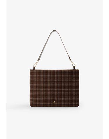 스캘퍼스 체크 지퍼 노트북 숄더백 70915-scfabric-portfolio-aw2627-browncheck BROWN CHECK