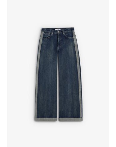 스캘퍼스 하이웨스트 와이드핏 청바지 72907-scsidetape-denim-pant-aw2627-indigo INDIGO