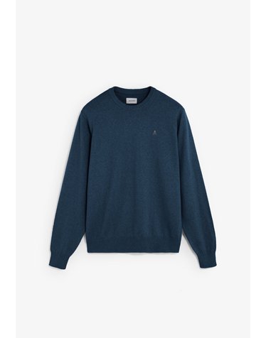 스캘퍼스 캐시미어 혼방 라운드넥 니트 스웨터 69222-scbasic-r-contrast-tricot-aw2627-navy NAVY
