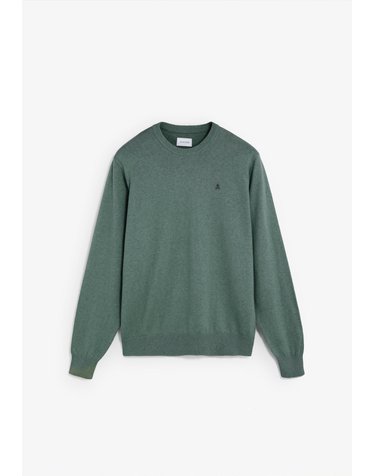 스캘퍼스 캐시미어 혼방 라운드넥 니트 스웨터 69222-scbasic-r-contrast-tricot-aw2627-khaki KHAKI