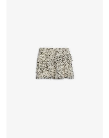 스캘퍼스 애니멀 프린트 러플 미니 스커트 72262-scleo-fringes-mini-skirt-aw2627-animalprint ANIMAL PRINT