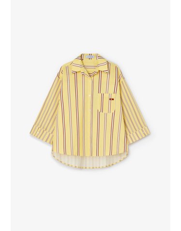 라감 오버사이즈 스트라이프 긴팔 셔츠 68313-caos-butter-striped-shirt-ss26-ib-yellow YELLOW