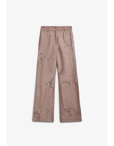 라감 시퀀 플로럴 와이드 팬츠 68292-amelie-sand-textured-pants-ss26-ib-beige BEIGE