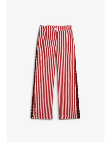 바바키 스트라이프 자수 와이드 팬츠 74356-pantalon-ruby-bordado-ss26-ib-red RED