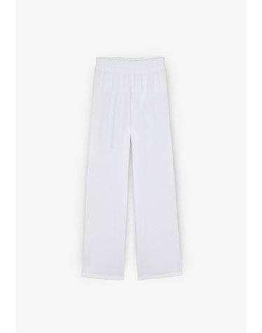 에나구아스 와이드핏 코튼 밴딩 팬츠 55310-pantalon-ibiza-ss24-ib-white WHITE