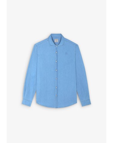 스캘퍼스 슬림핏 자수 긴팔 데님 셔츠 24070-fancy-denim-shirt-nos-denim DENIM