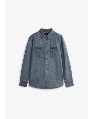 랭글러 웨스턴 스냅 버튼 긴팔 데님 셔츠 78434-western-shirt-core-ib-denim DENIM