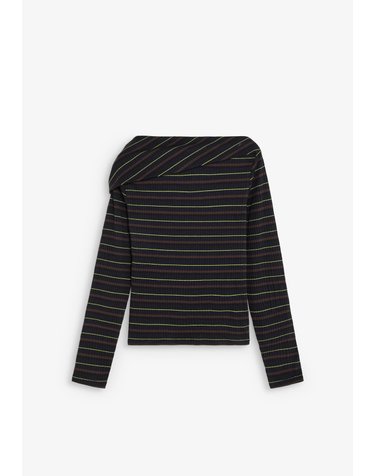 스캘퍼스 스트라이프 오프숄더 긴팔 티셔츠 72894-scasy-stripes-ls-tee-aw2627-navystripes NAVY STRIPES