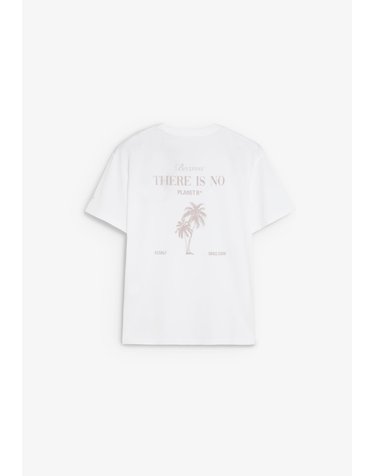 에코알프 백프린트 라운드넥 반팔 티셔츠 70706 WHITE
