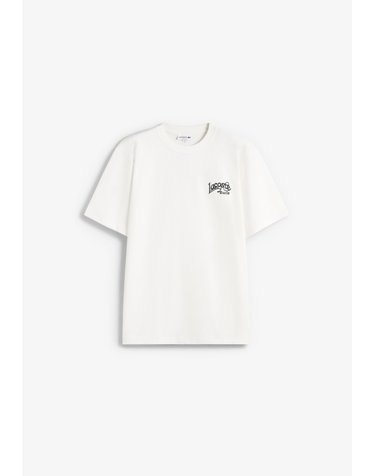 라코스테 로고 자수 라운드넥 반팔 티셔츠 78712 WHITE
